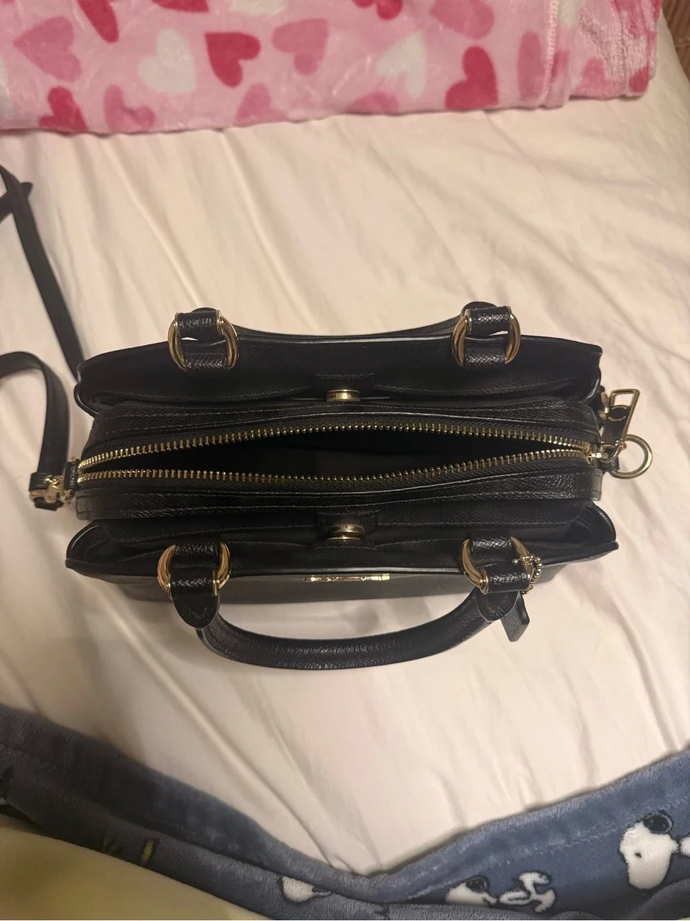 Coach black leather
